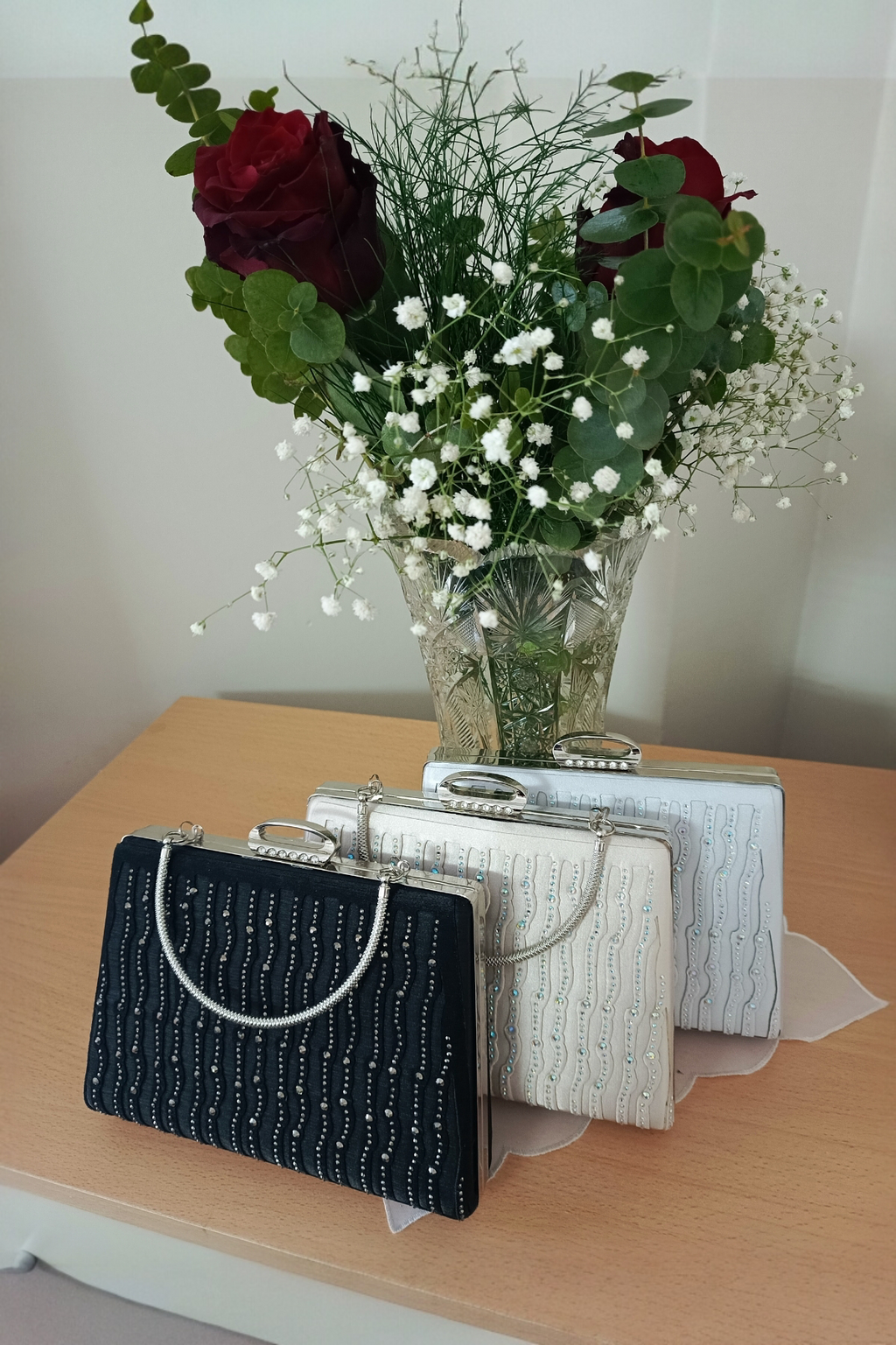 Nude Laser Stone Embellished Evening Bag - Special Design