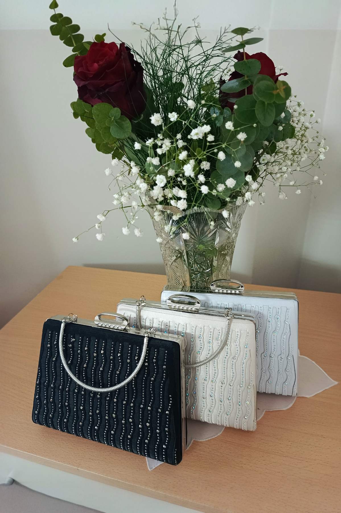 Nude Laser Stone Embellished Evening Bag - Special Design