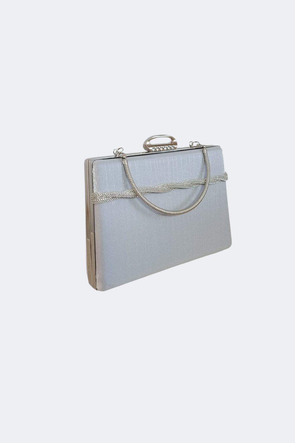 Silver Embellished Evening Bag - Custom Design