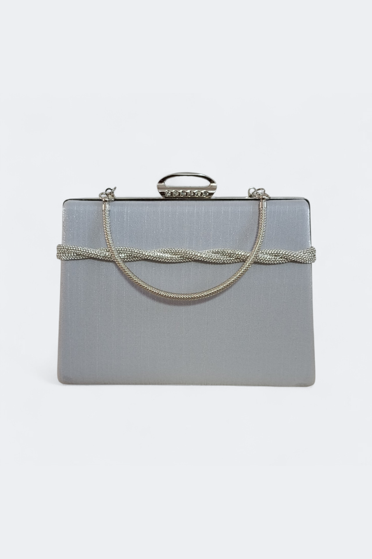 Silver Embellished Evening Bag - Custom Design