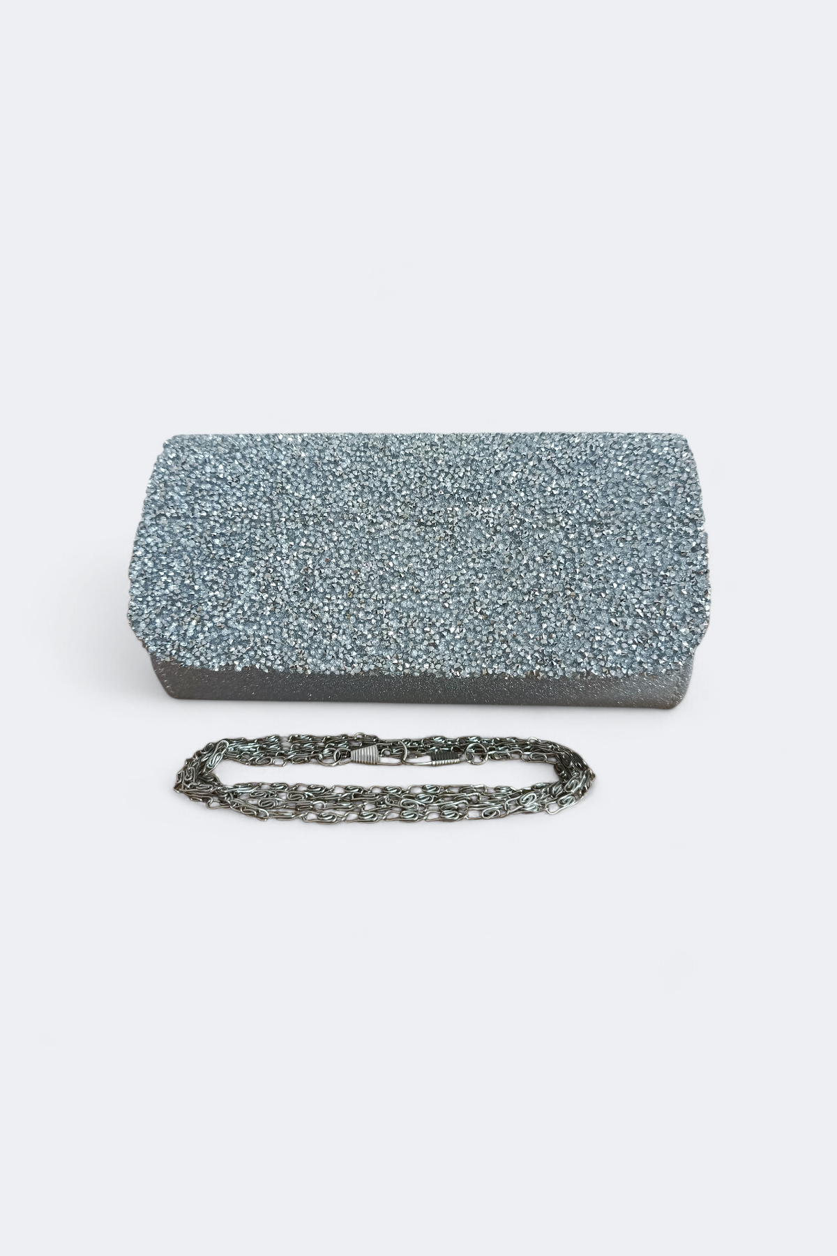 Black Crystal Stone Clutch Bag