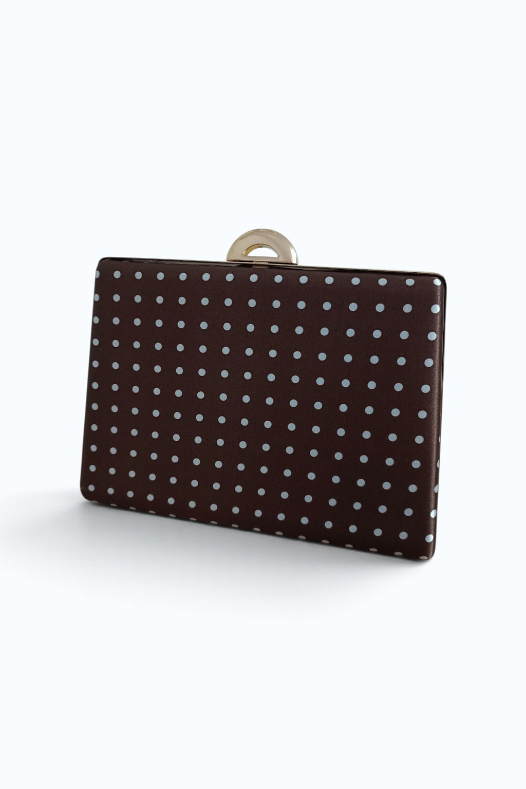 Braune Abendtasche mit Tupfen