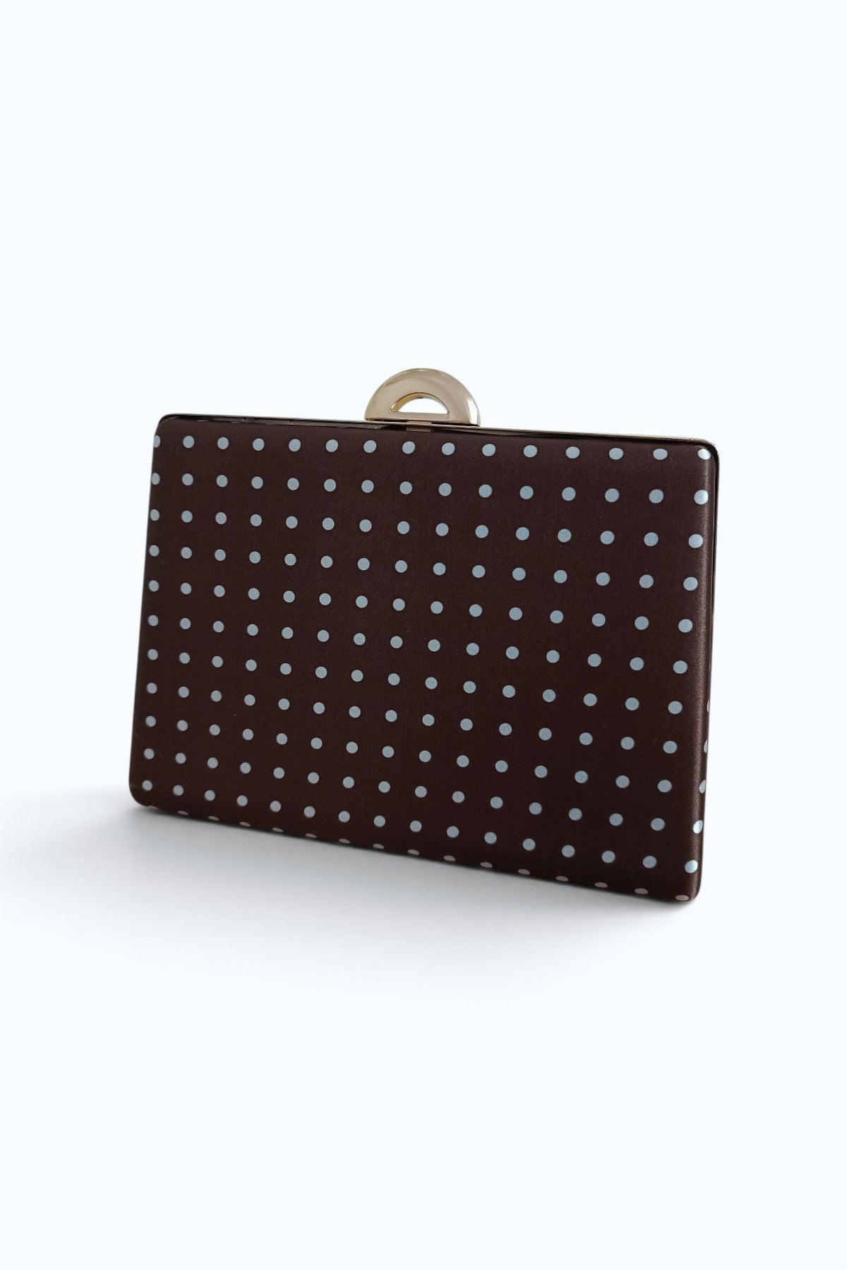 Braune Abendtasche mit Tupfen