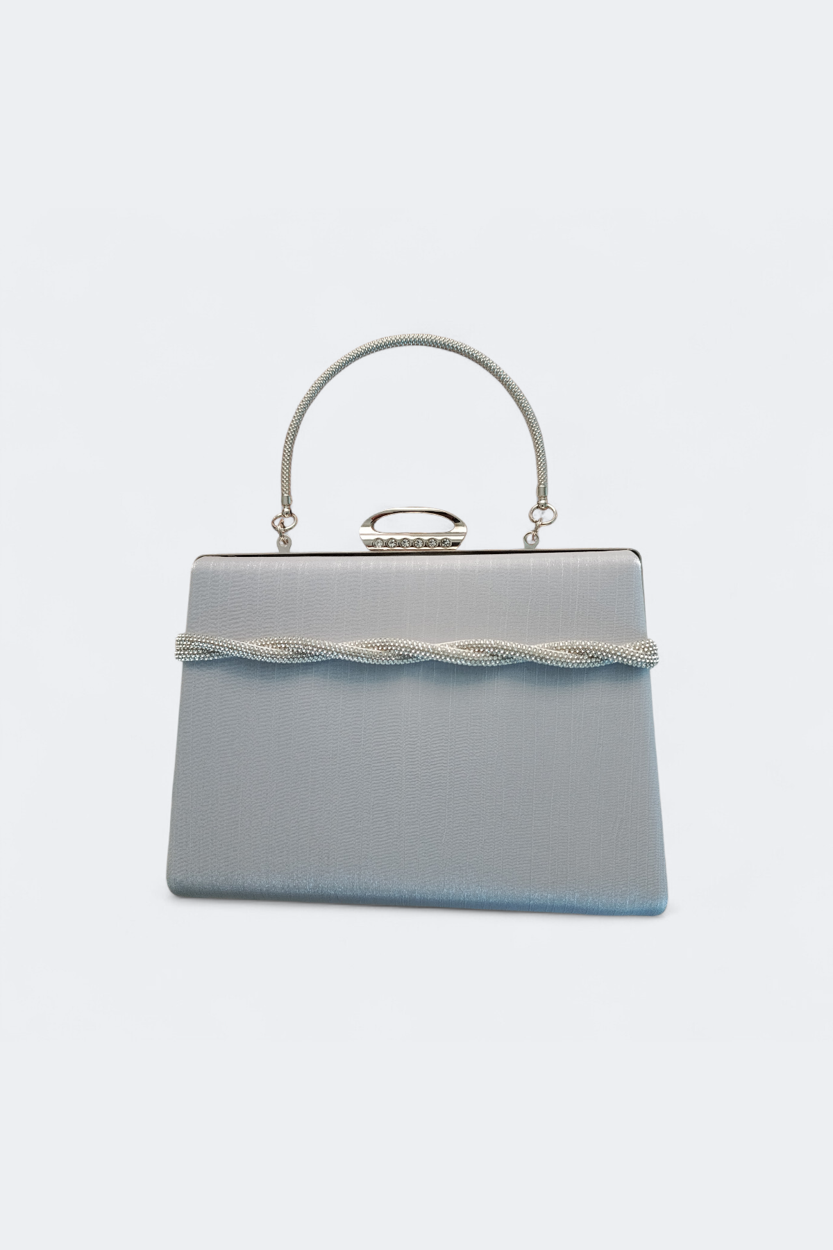 Silver Embellished Evening Bag - Custom Design